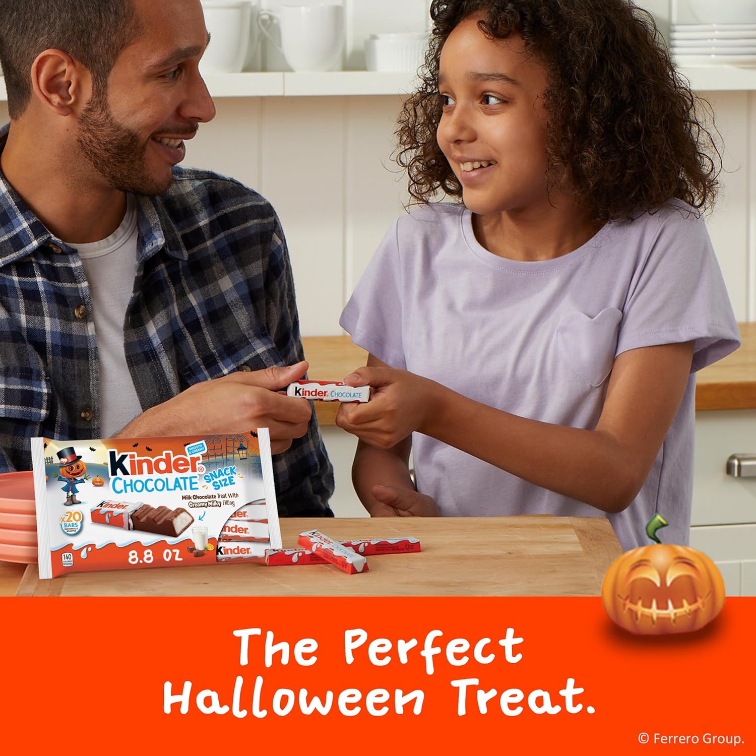 Kinder Chocolate Snack Size Bars – Individually Wrapped Milk Chocolate Treats for Kids Lunch Boxes and School Snacks, 20 Count, 8.8 oz