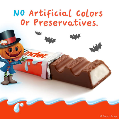 Kinder Chocolate Snack Size Bars – Individually Wrapped Milk Chocolate Treats for Kids Lunch Boxes and School Snacks, 20 Count, 8.8 oz