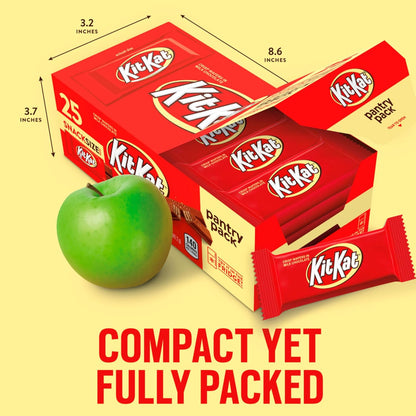 KIT KAT Milk Chocolate Wafer Bars – Valentine's Day Candy Gift for Her, 25 Individually Wrapped Snack Size Pieces