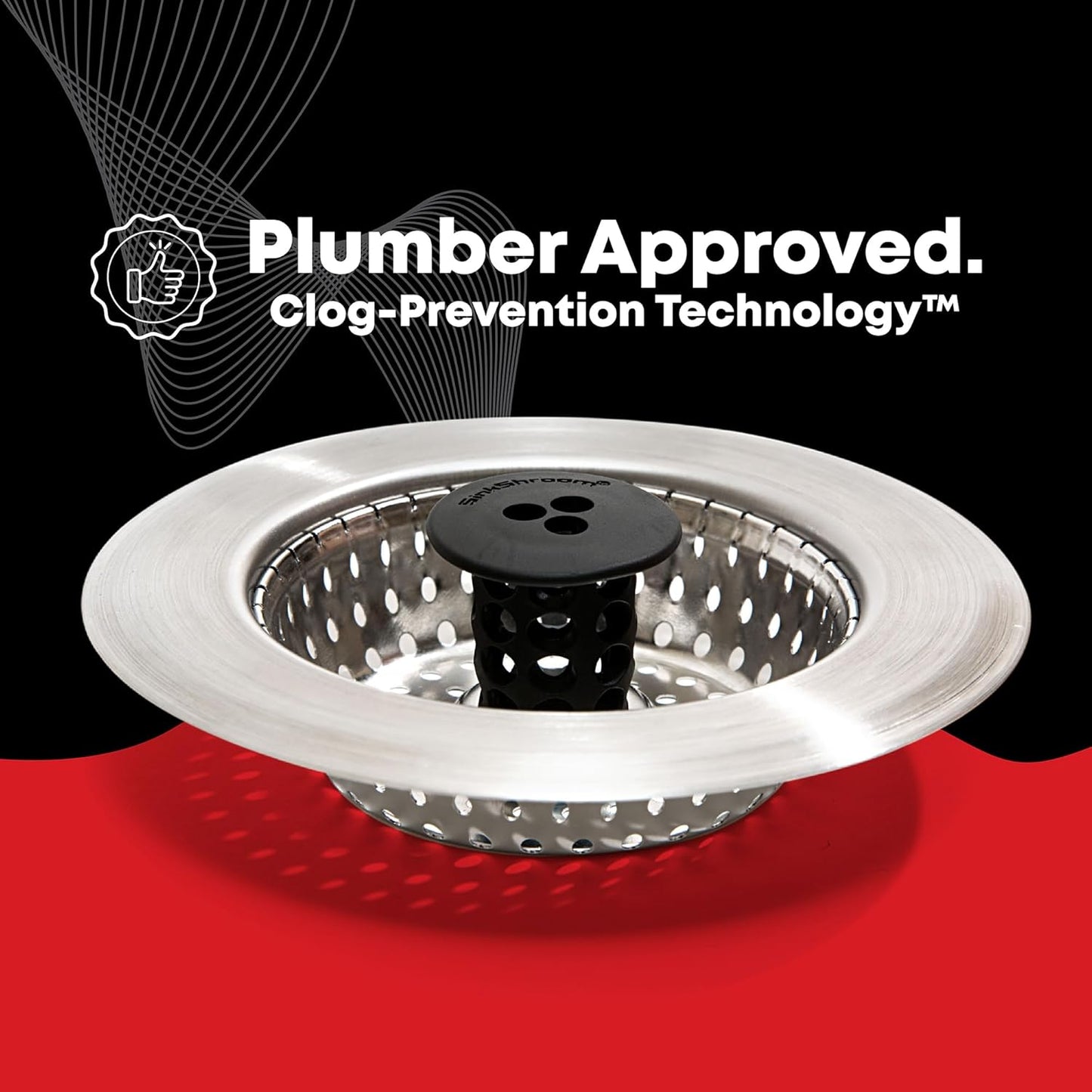 Kitchen SinkShroom Stainless Steel Sink Strainer for Modern Minimalist Kitchens, Clog-Free Design