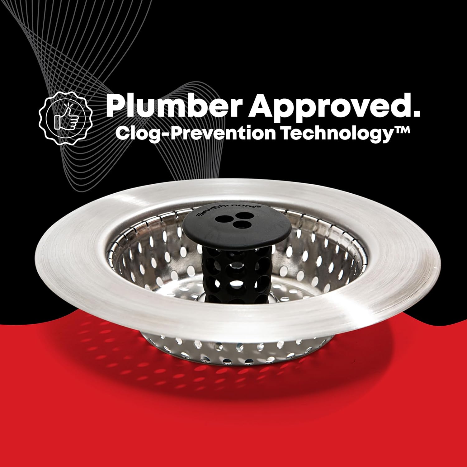 Kitchen SinkShroom Stainless Steel Sink Strainer for Modern Minimalist Kitchens, Clog-Free Design