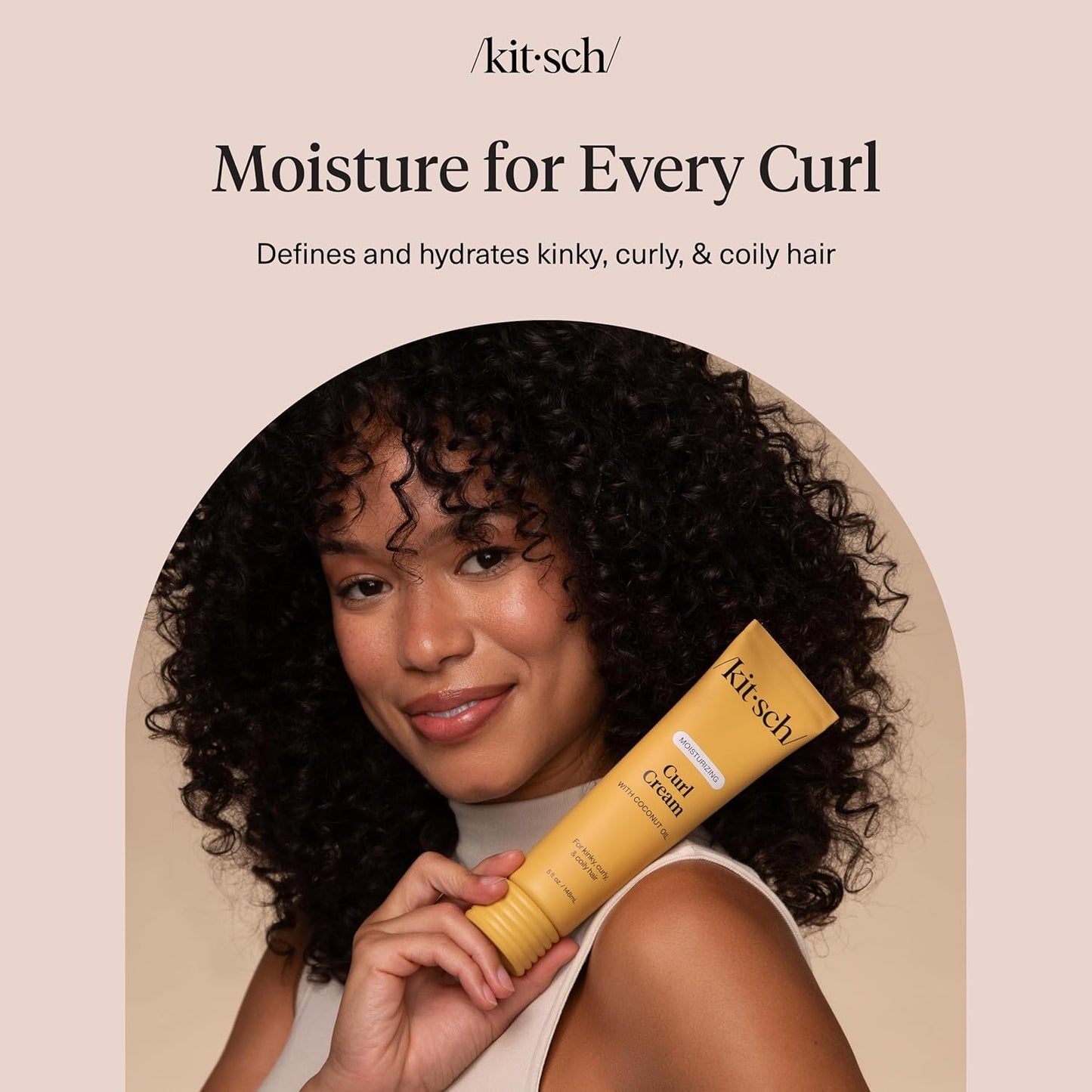 Kitsch Curl Defining Cream – Birthday Gift for Women with Curly Hair, Frizz Control & Shine Styling