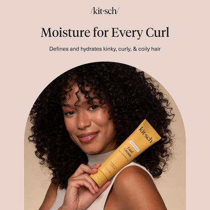 Kitsch Curl Defining Cream – Birthday Gift for Women with Curly Hair, Frizz Control & Shine Styling