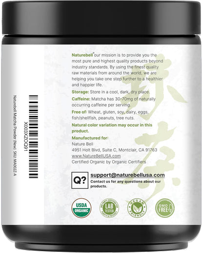 Kiwigreen Organic Matcha Green Tea Powder – Mindful Morning Ritual for Home Kitchen Wellness
