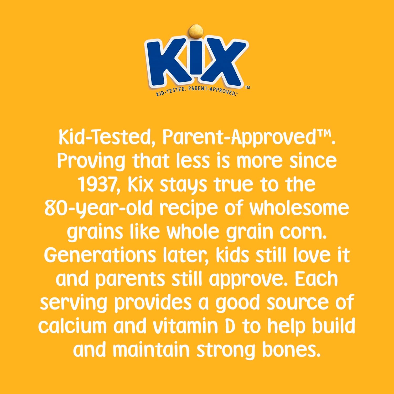 Kix Whole Grain Cereal – Wholesome School Lunchbox Snack for Kids, 18 oz Family Size Box