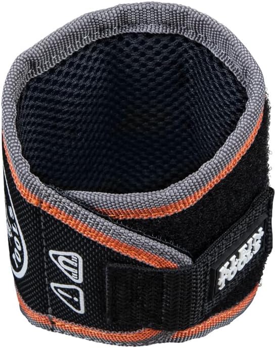Klein Tools 55895 Magnetic Wristband for Electricians – Hold Screws, Wire Nuts and Bits While Working Overhead