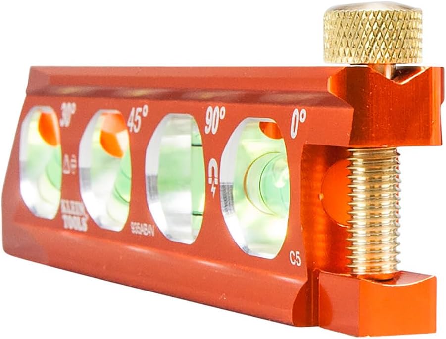 Klein Tools 935AB4V Torpedo Level – Jobsite Productivity Booster for Electricians Bending Conduit Faster