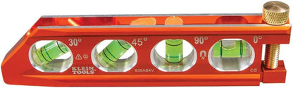 Klein Tools 935AB4V Torpedo Level – Jobsite Productivity Booster for Electricians Bending Conduit Faster