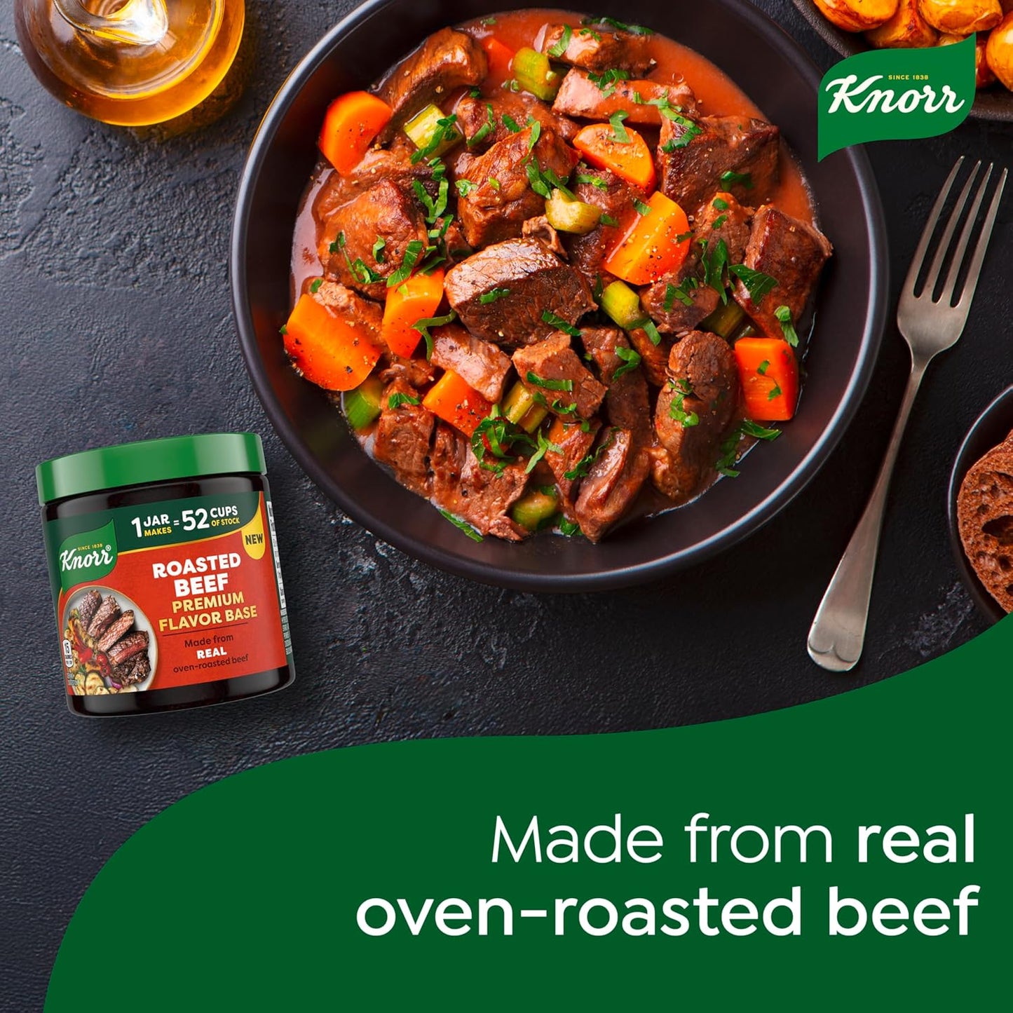 Knorr Premium Roasted Beef Flavor Base – Pantry-Friendly Powdered Stock for Clean Minimalist Kitchens