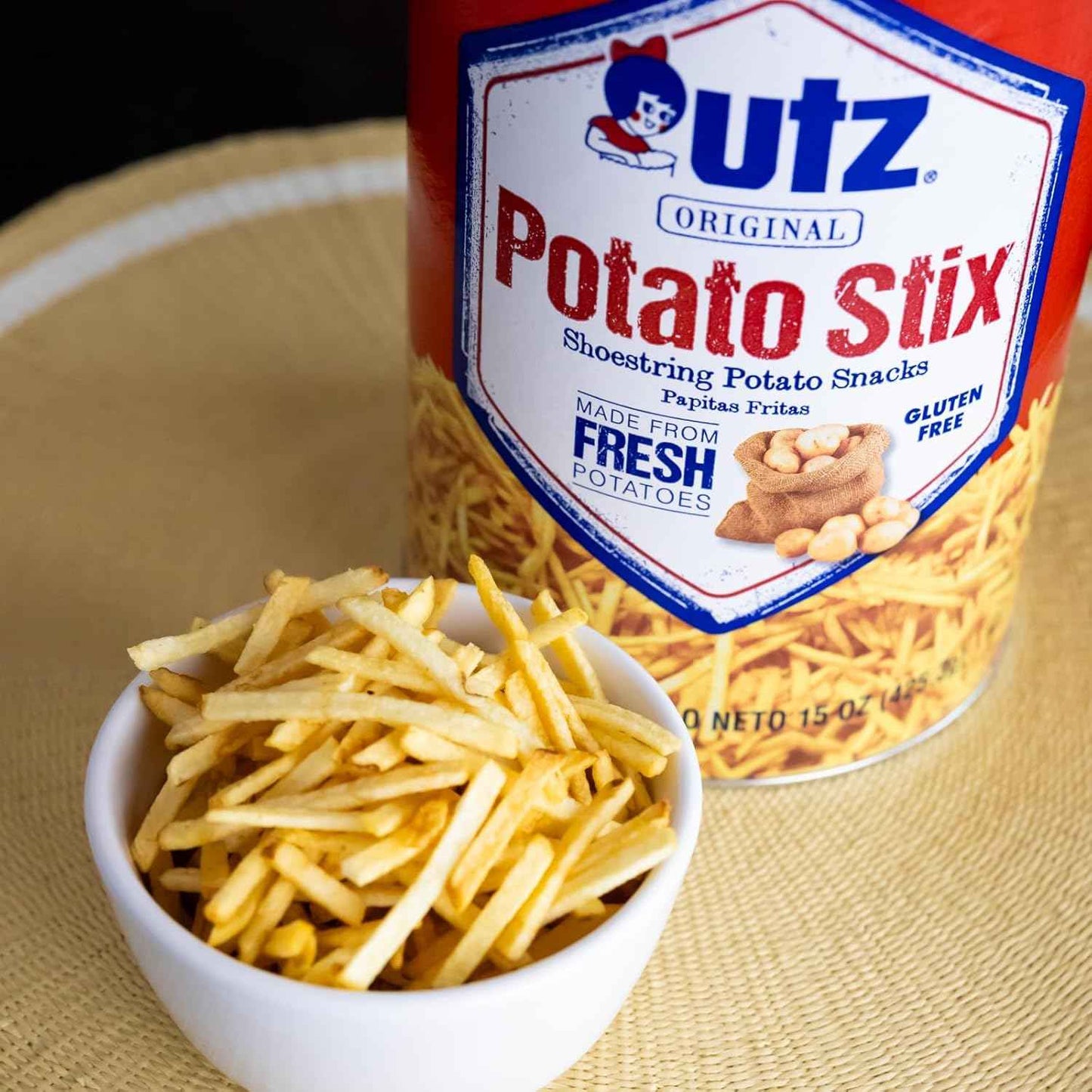 Utz Potato Stix, Original – Patio Party Snack, Resealable Shoestring Sticks