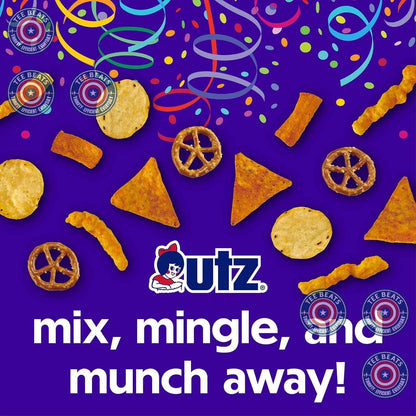 Utz 5-Flavor Snack Mix Barrel - Thoughtful Birthday Gift for Snack Lovers, Movie Buffs, and Party Hosts