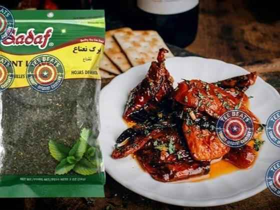 Sadaf Dried Mint Leaves Cut and Sifted – Fragrant Herbal Tea for Meditation Space and Yoga Room, 2 Oz