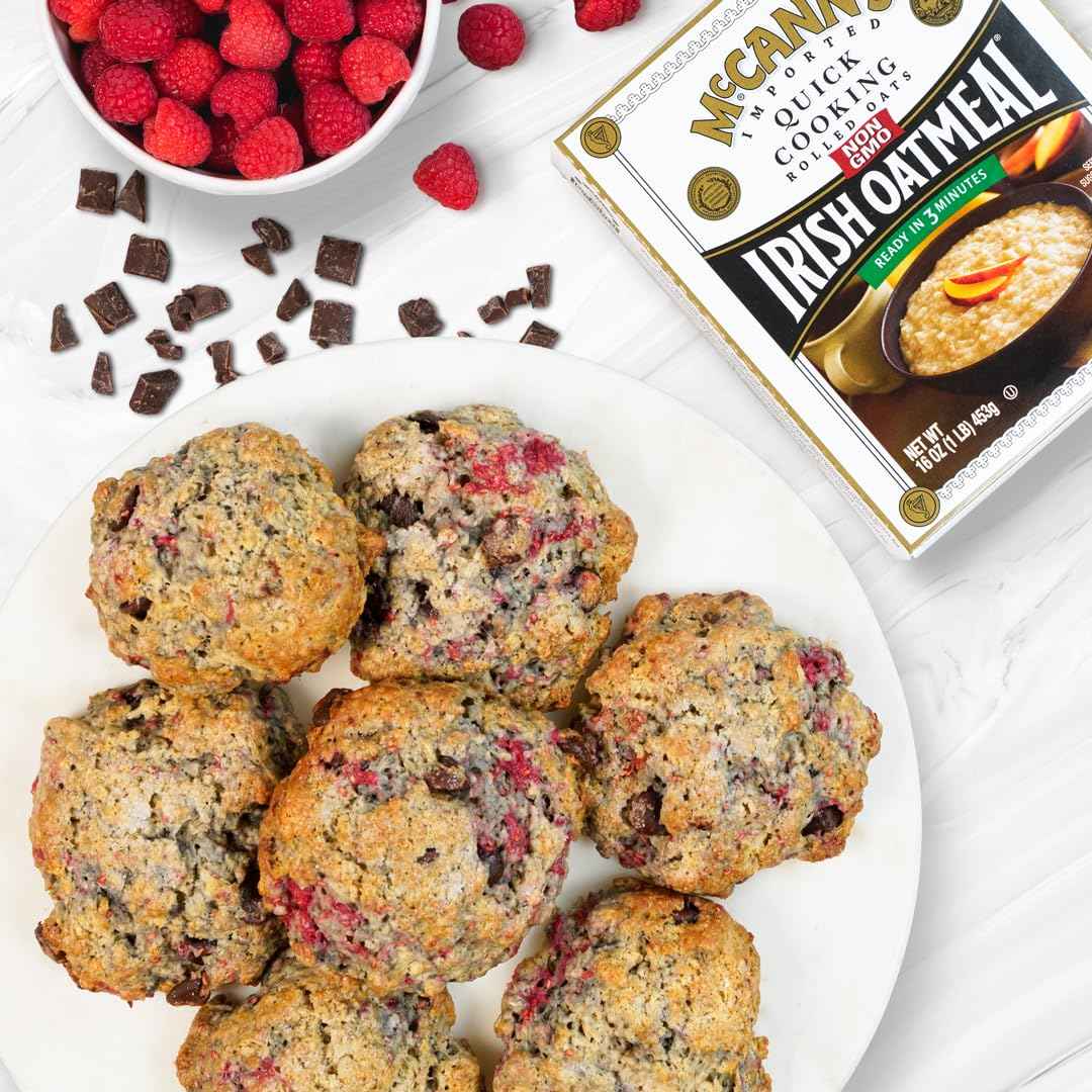 McCann's Quick Cooking Irish Oats 1-Minute Stovetop Breakfast for Busy Home Office Professionals, 16 oz Tin