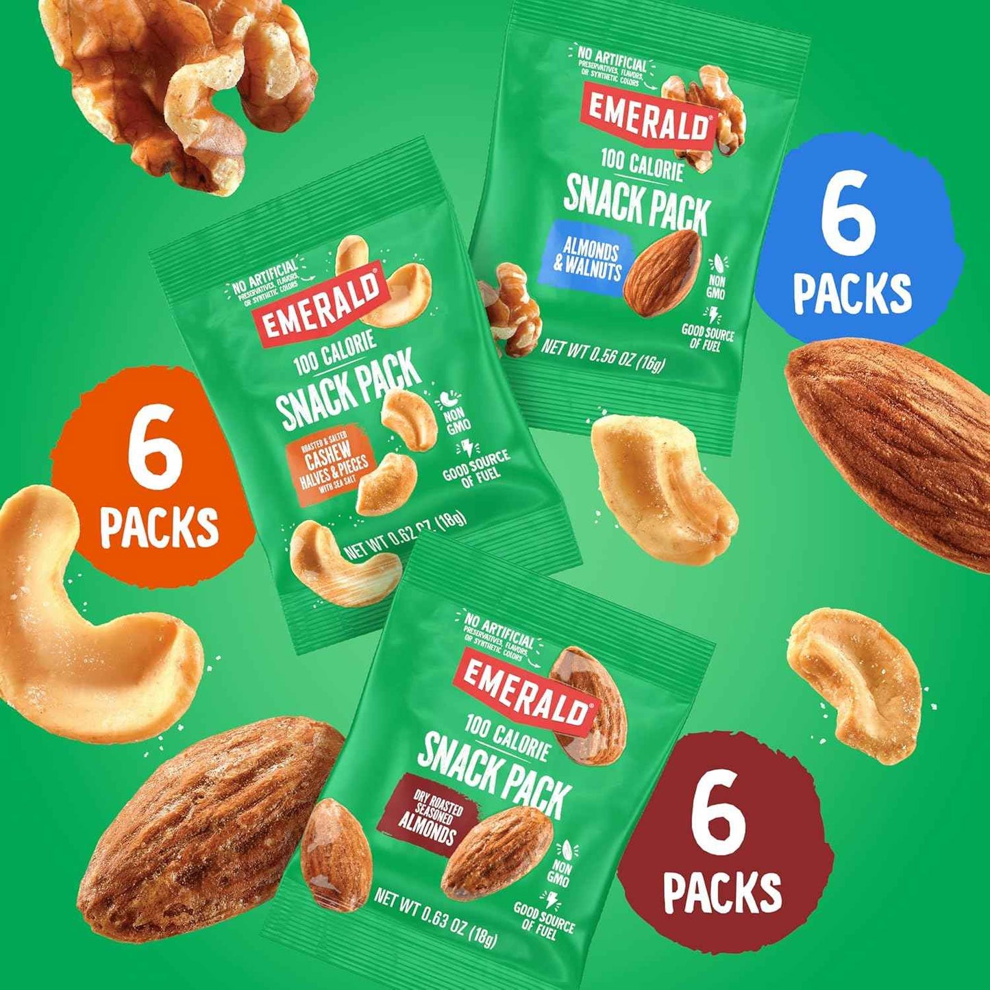Emerald Nuts Single-Serve Variety Pack – Pantry Staple for Busy Professionals On the Go