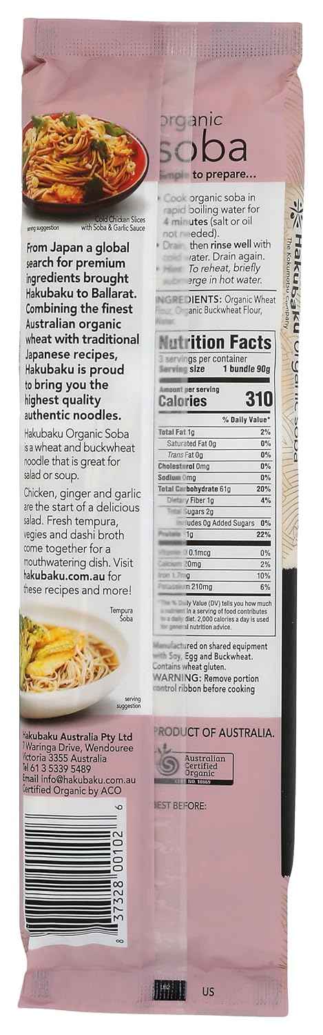 Hakubaku Organic Soba – Thoughtful Pantry Gift for Home Cooks and Japanese Cuisine Lovers