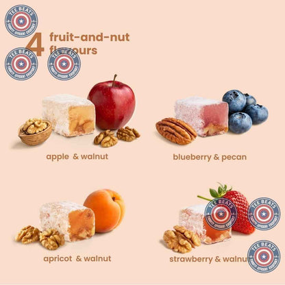 Liberty Orchards Sugar Free Aplets & Cotlets - Vegan Turkish Delight Candy Box, 8 oz Holiday Hostess Gift