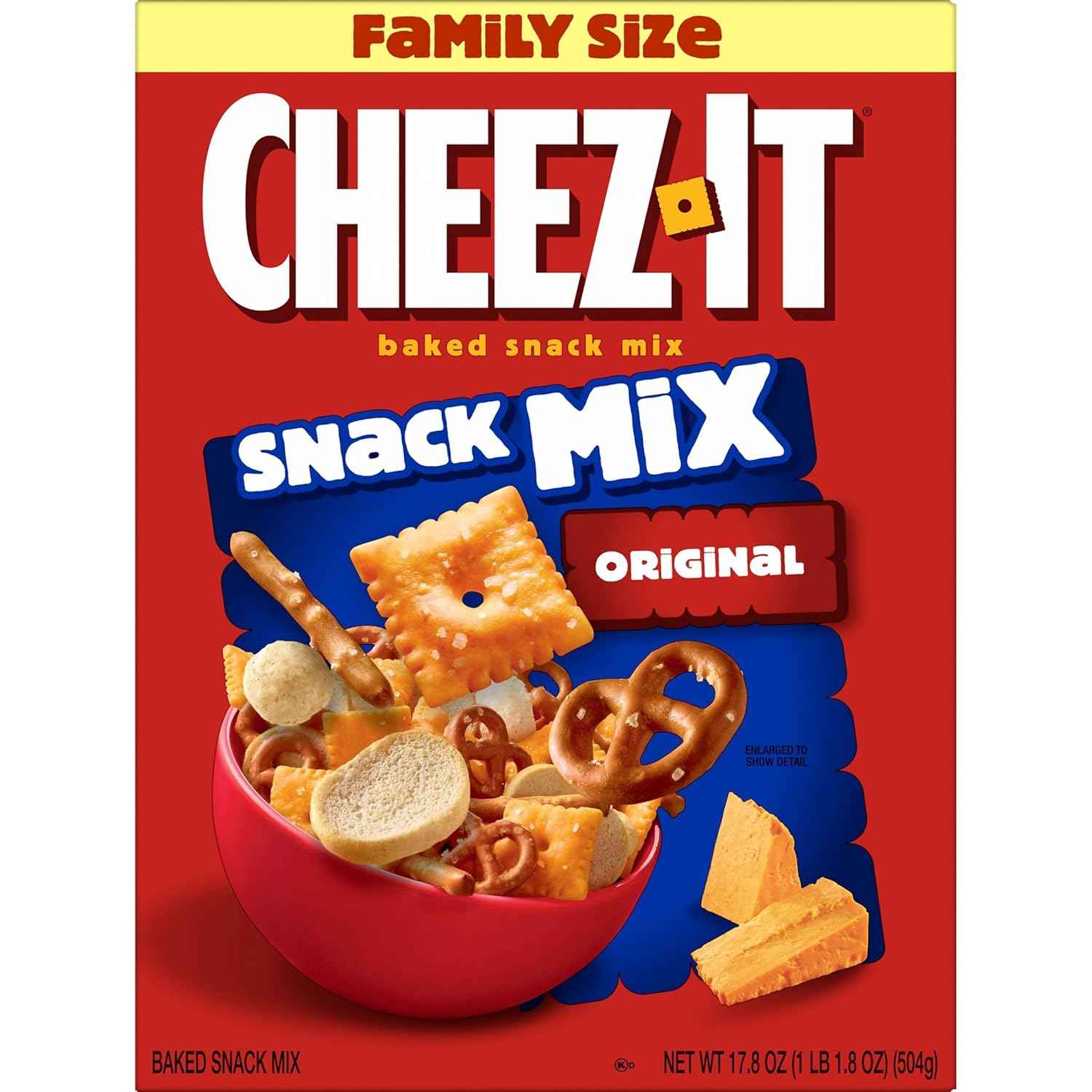 Cheez-It Snack Mix, On-the-Go Snack Box for Sports Events and Road Trips, Original, 17.8oz Box