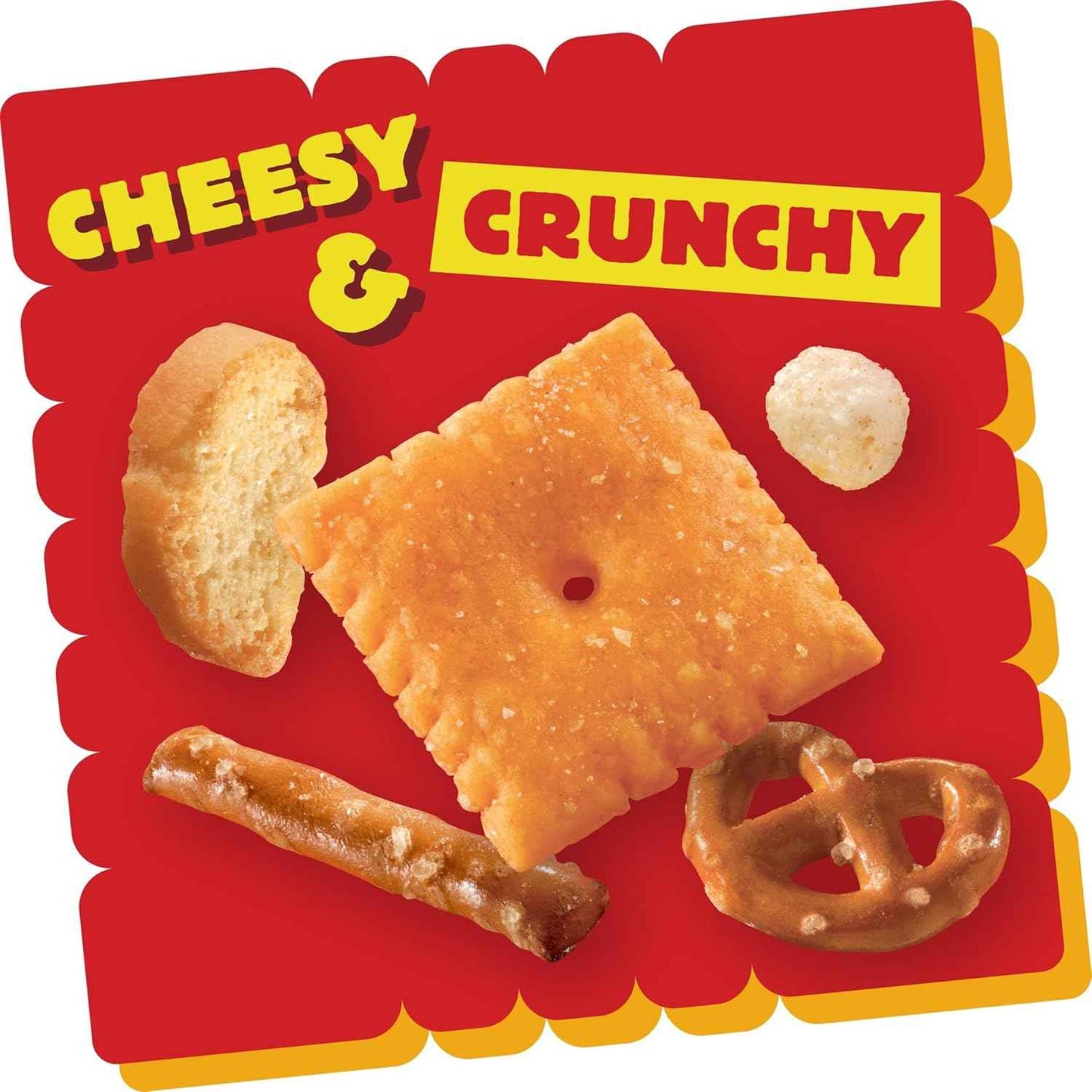 Cheez-It Snack Mix, Simple Pantry Snack Box, 12 Pre-Portioned Pouches for Clutter-Free Lunchbox Packing