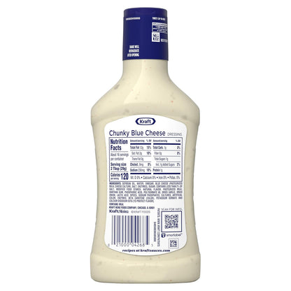 Kraft Chunky Blue Cheese Dressing – Clean-Label Salad Topper for Lower-Sugar Meal Prep and Mindful Eating