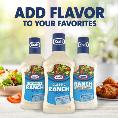 Kraft Classic Ranch Dressing – Parent-Approved Lunchbox Dip for School Snacks and Veggie Plates