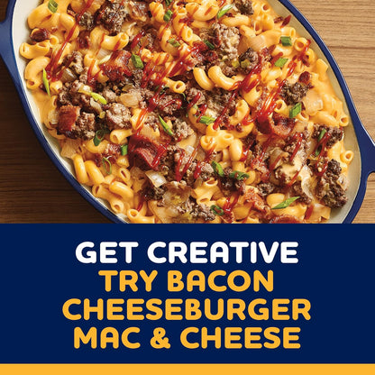 Kraft Deluxe Original Mac & Cheese – Quick Pantry Staple for College Students and Late-Night Study Dinners, 3 Pack