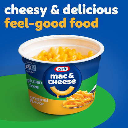 Kraft Gluten Free Mac & Cheese Cups – Kid-Approved Lunchbox Side and After-School Snack, Microwave in 3.5 Minutes