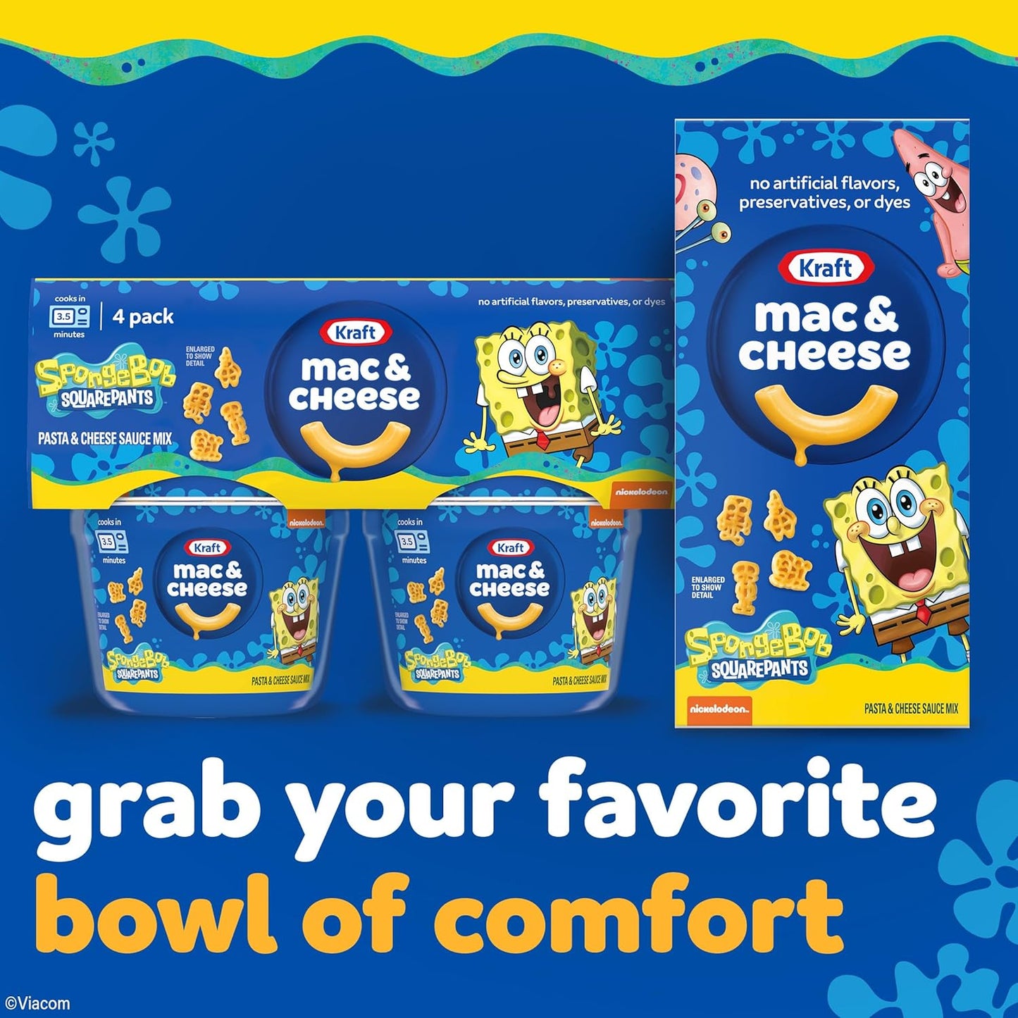 Kraft Mac & Cheese Paw Patrol Cups Stocking Stuffer and Birthday Party Favor for Kids 4 ct