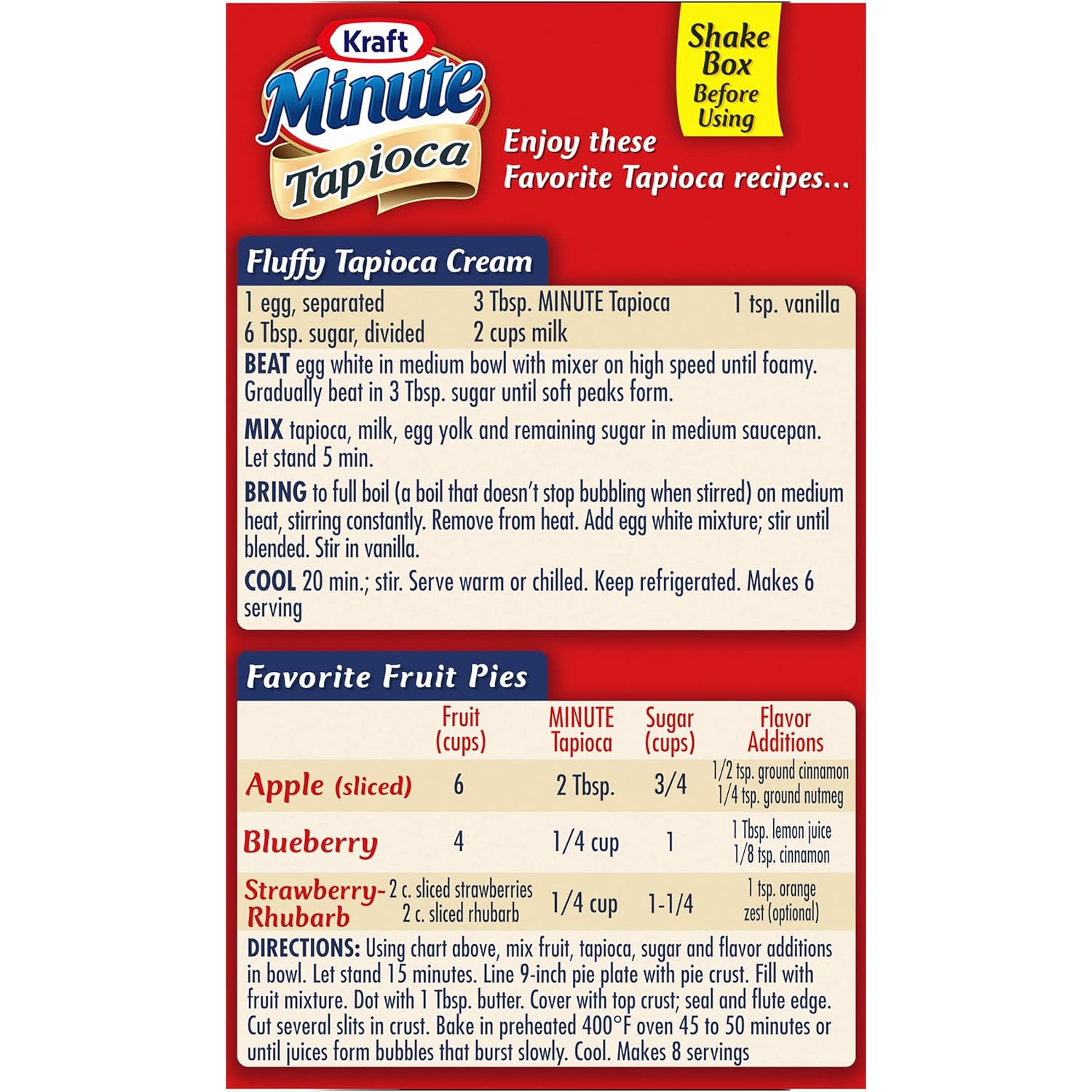 Kraft Minute Tapioca – Family-Friendly Weeknight Pudding for Busy Parents, 8 oz Quick Cook