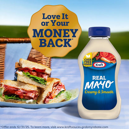 Kraft Real Mayo – Portable Squeeze Bottle for Backyard BBQs and Picnic Sandwiches