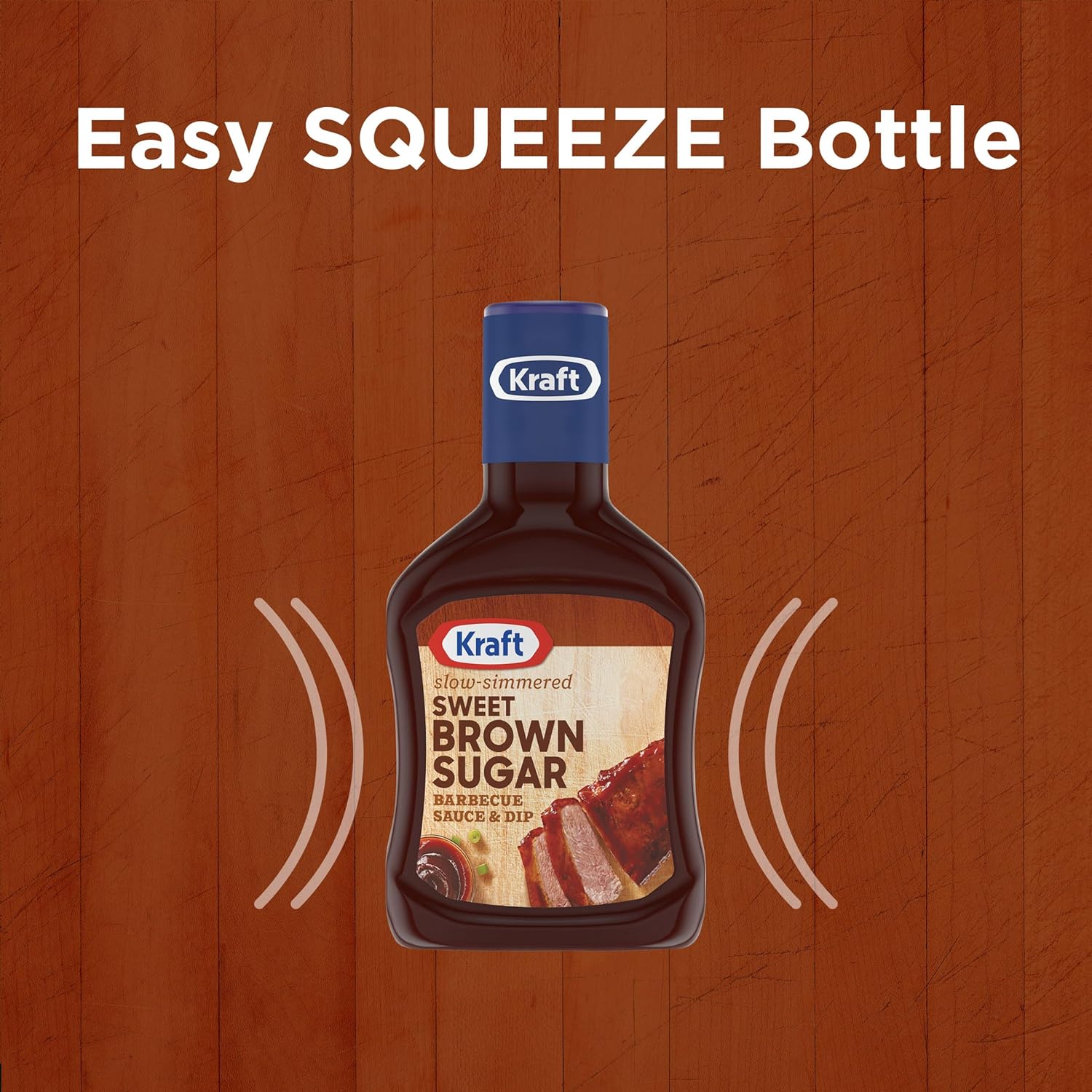 Kraft Sweet Brown Sugar Slow-Simmered Barbecue Sauce, 18 oz Kid-Friendly BBQ Sauce for Family Dinners