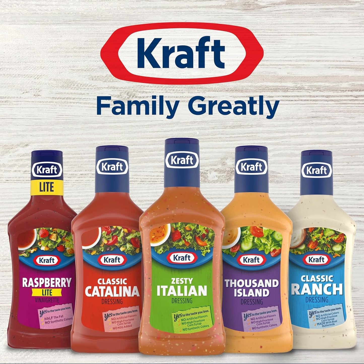 Kraft Zesty Italian Dressing – Picnic Ready Marinade for Grilled Chicken and Veggies