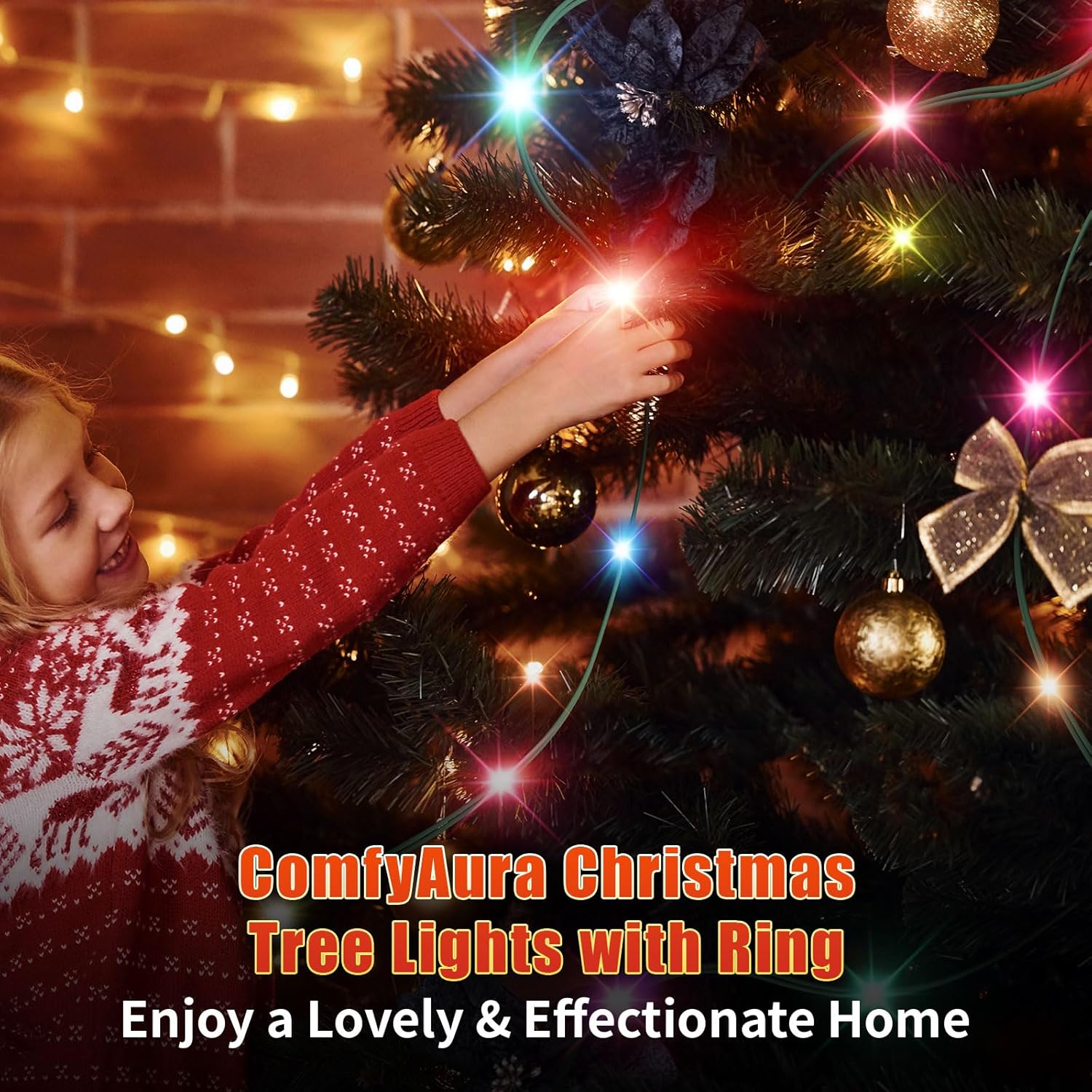 Kringle Bros Christmas Tree Lights – Thoughtful Holiday Gift for Mom & Family, Easy Install Halo Design