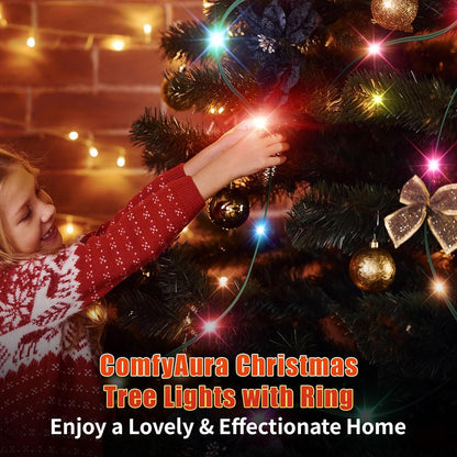 Kringle Bros Christmas Tree Lights – Thoughtful Holiday Gift for Mom & Family, Easy Install Halo Design