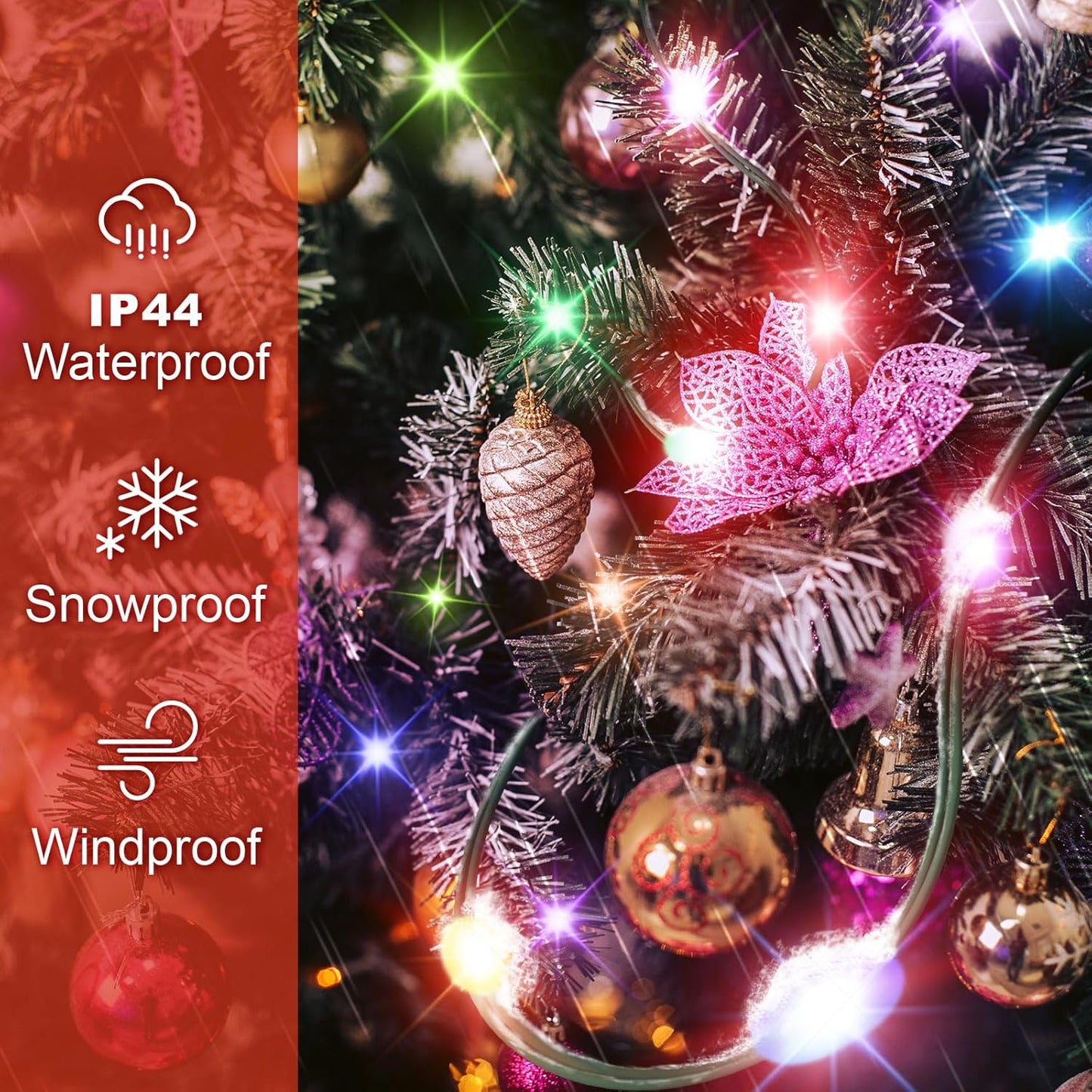 Kringle Bros Christmas Tree Lights – Thoughtful Holiday Gift for Mom & Family, Easy Install Halo Design