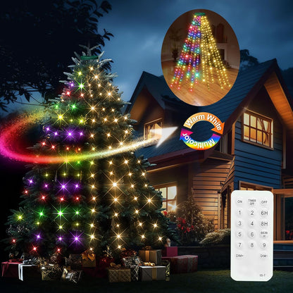 Kringle Bros Christmas Tree Lights – Thoughtful Holiday Gift for Mom & Family, Easy Install Halo Design
