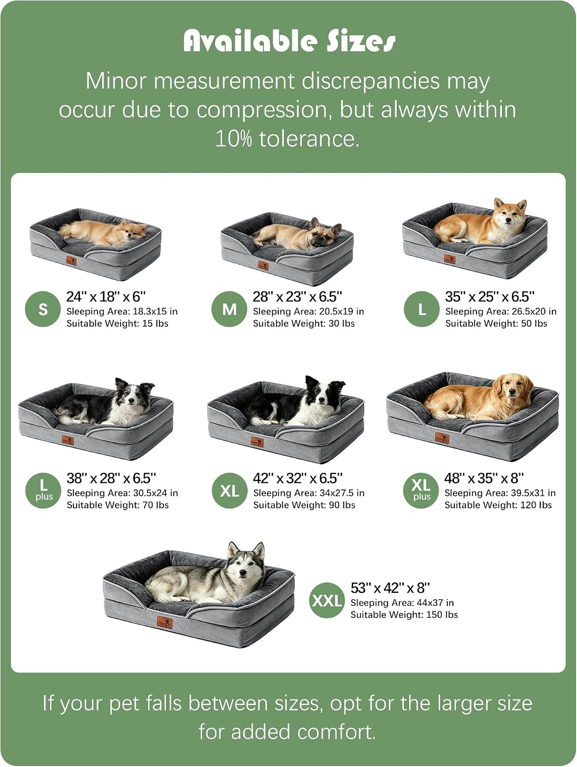 Ksiia Calming Den Orthopedic Dog Bed – Daily Joint Support for Senior Medium Breeds, Egg-Crate Foam Couch