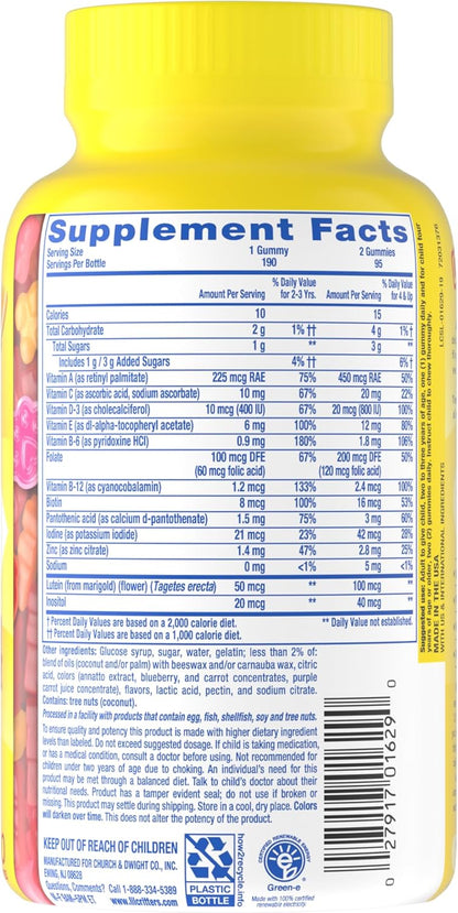 L'il Critters Gummy Vites – Daily Multivitamin for Kids Ages 2+, Pediatrician-Recommended Toddler Immune Support