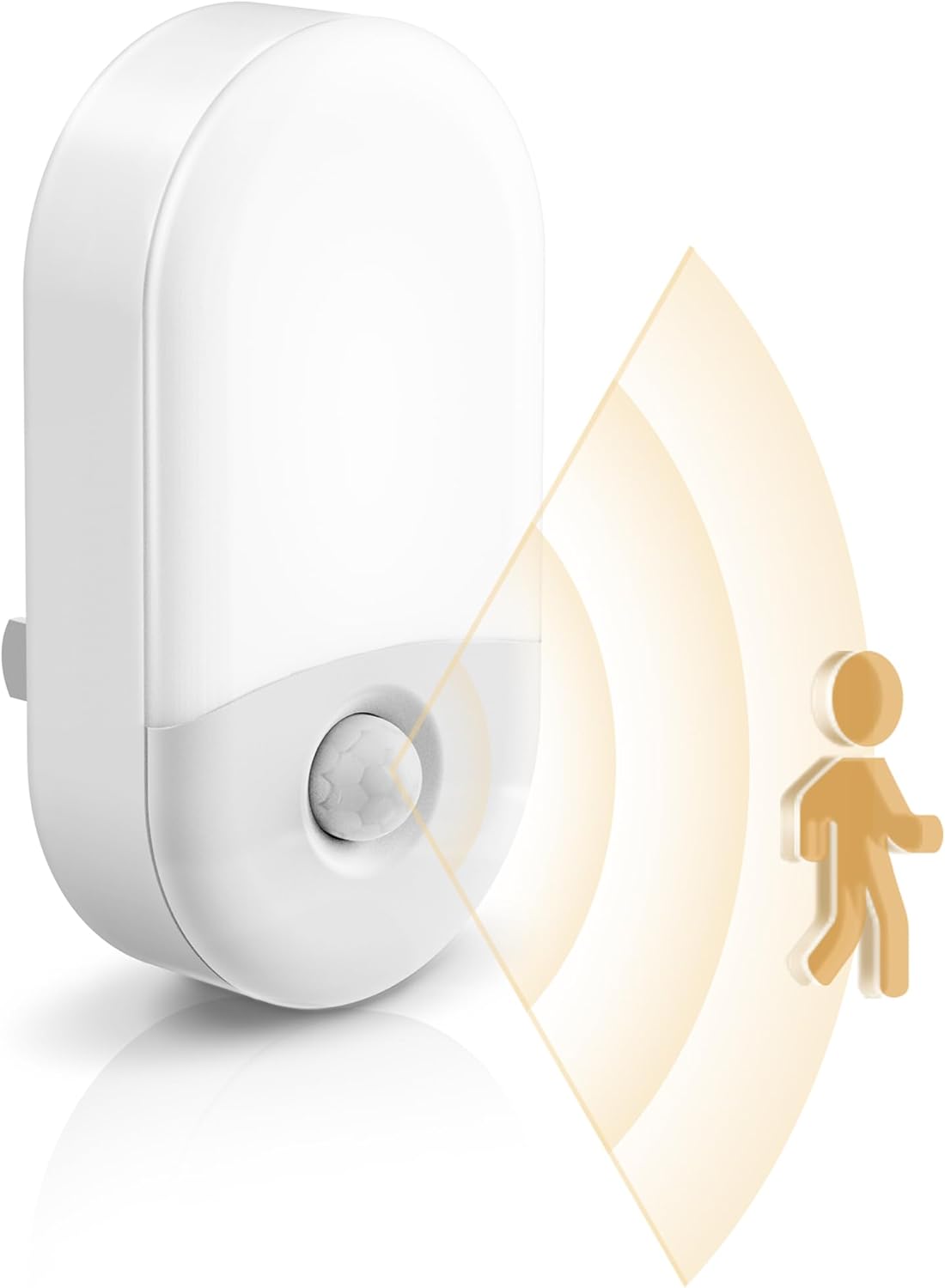 L LOHAS LED Motion Sensor Night Light – Flameless Plug-in Safety Light for Hallways and Stairways, Auto Shutoff 0.6W