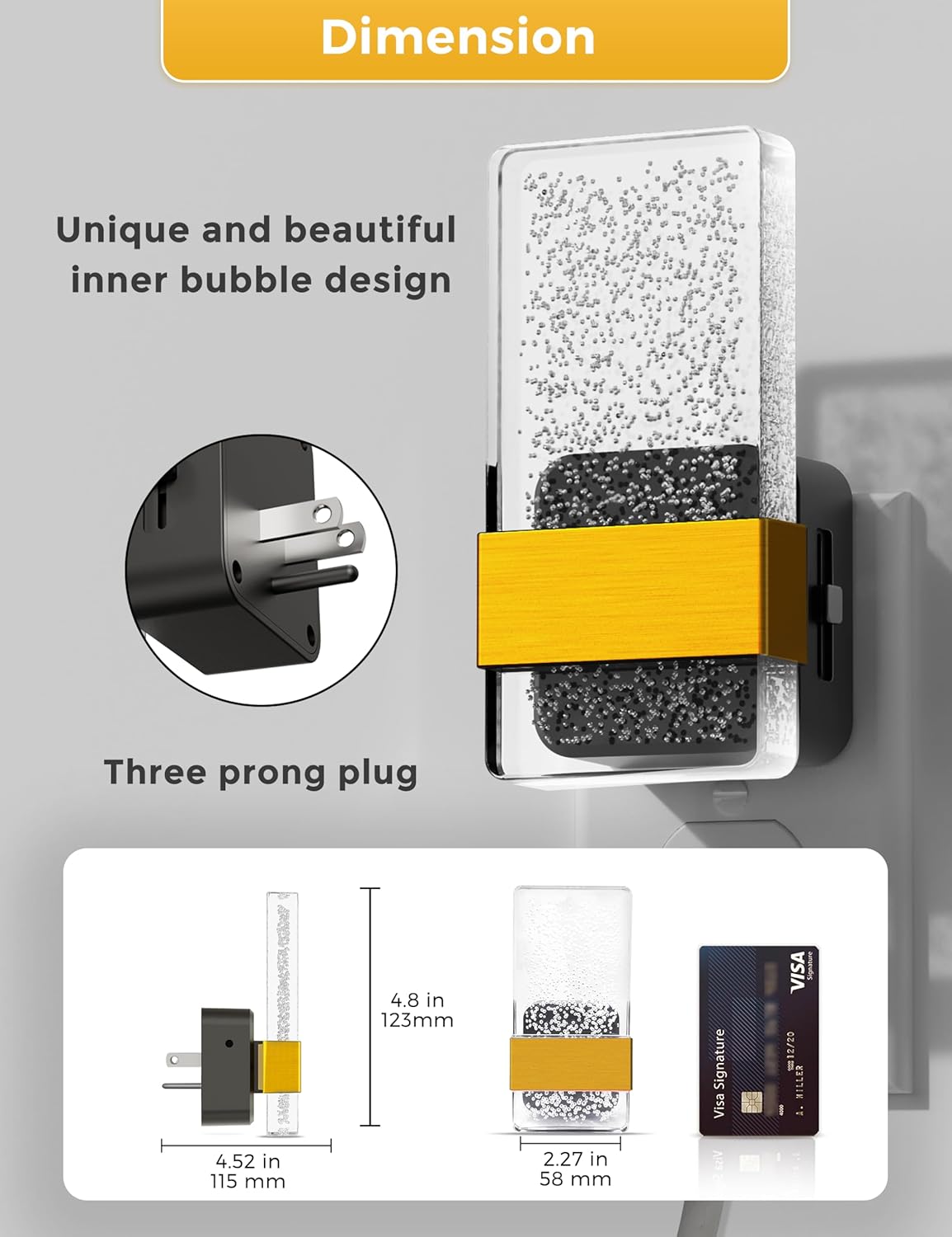 L LOHAS LED Night Light – Flameless Nightlight for Bathroom and Hallway, Dusk to Dawn Sensor for Safer Night Navigation