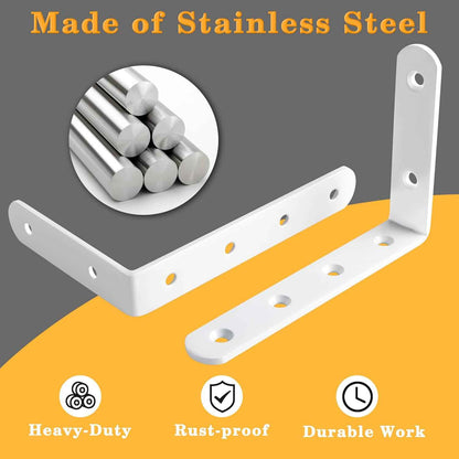 Alise Floating Shelf Brackets – Housewarming Gift for New Homeowners, DIY Shelf Hardware Starter Pack of 4