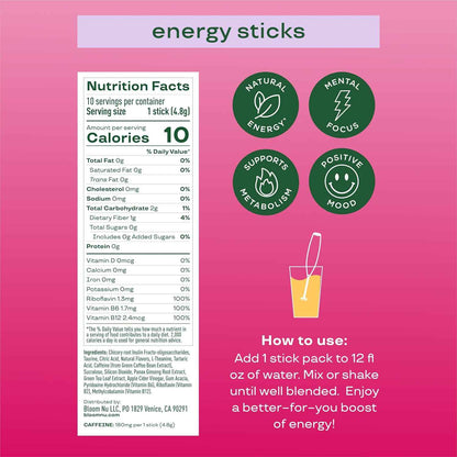 Bloom Nutrition Energy Stick Variety Box – Thoughtful Birthday Gift for Her Best Friend or Sister