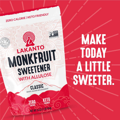Lakanto Classic Monk Fruit Sweetener with Allulose – Zero Calorie Wellness Staple for Mindful Keto Kitchens