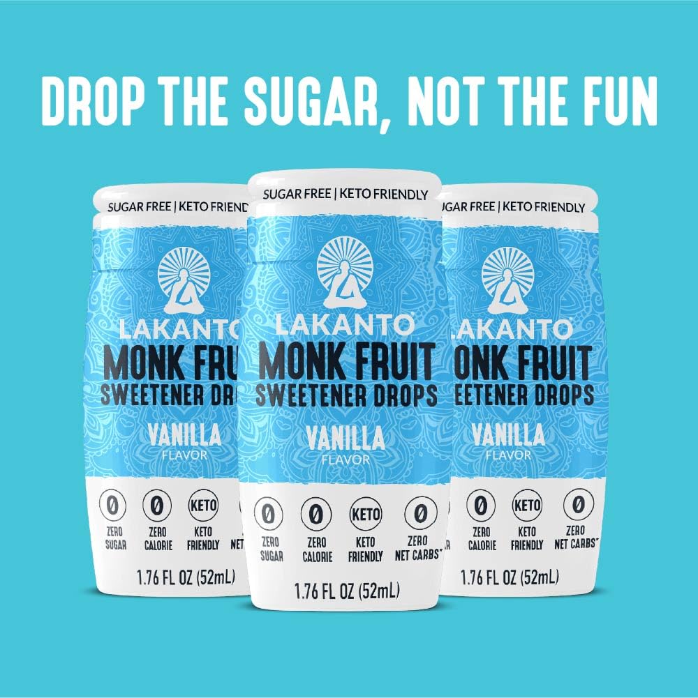 Lakanto Liquid Monk Fruit Drops Vanilla — Mindful Morning Coffee Ritual for Stable Blood Sugar and Calm Focus