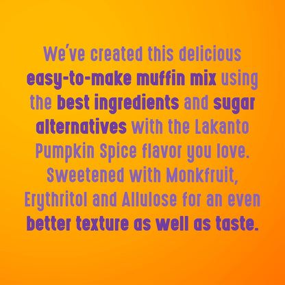 Lakanto Pumpkin Spice Muffin Mix - Monk Fruit Sweetened Baking for Blood Sugar Friendly Breakfasts