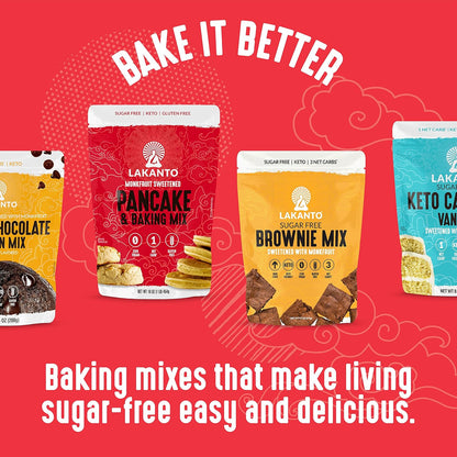 Lakanto Sugar Free Chocolate Chip Cookie Mix – Keto Wellness Treat for Mindful Snacking, Monk Fruit Sweetened