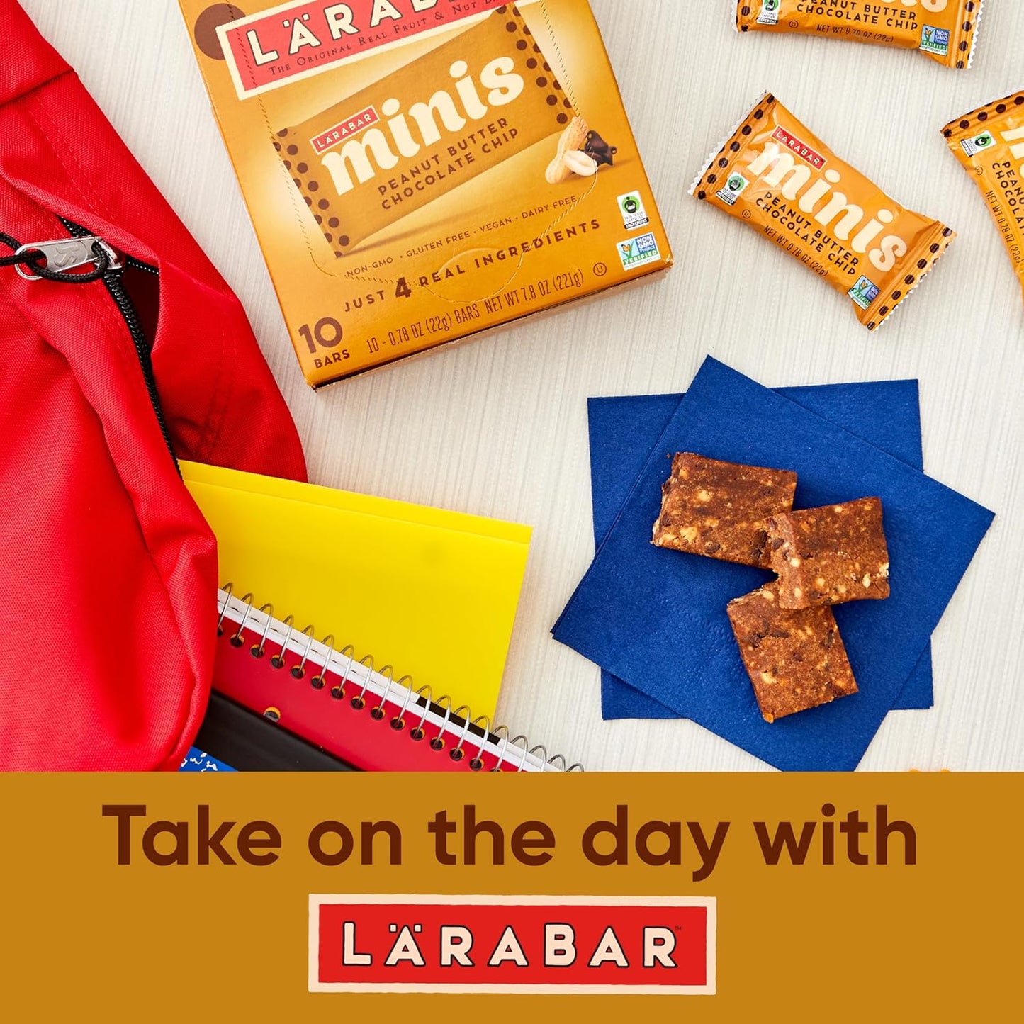 Larabar Minis Office Snack – 110 Calorie Afternoon Energy Boost for Desk Drawers, 30 Mini Bars
