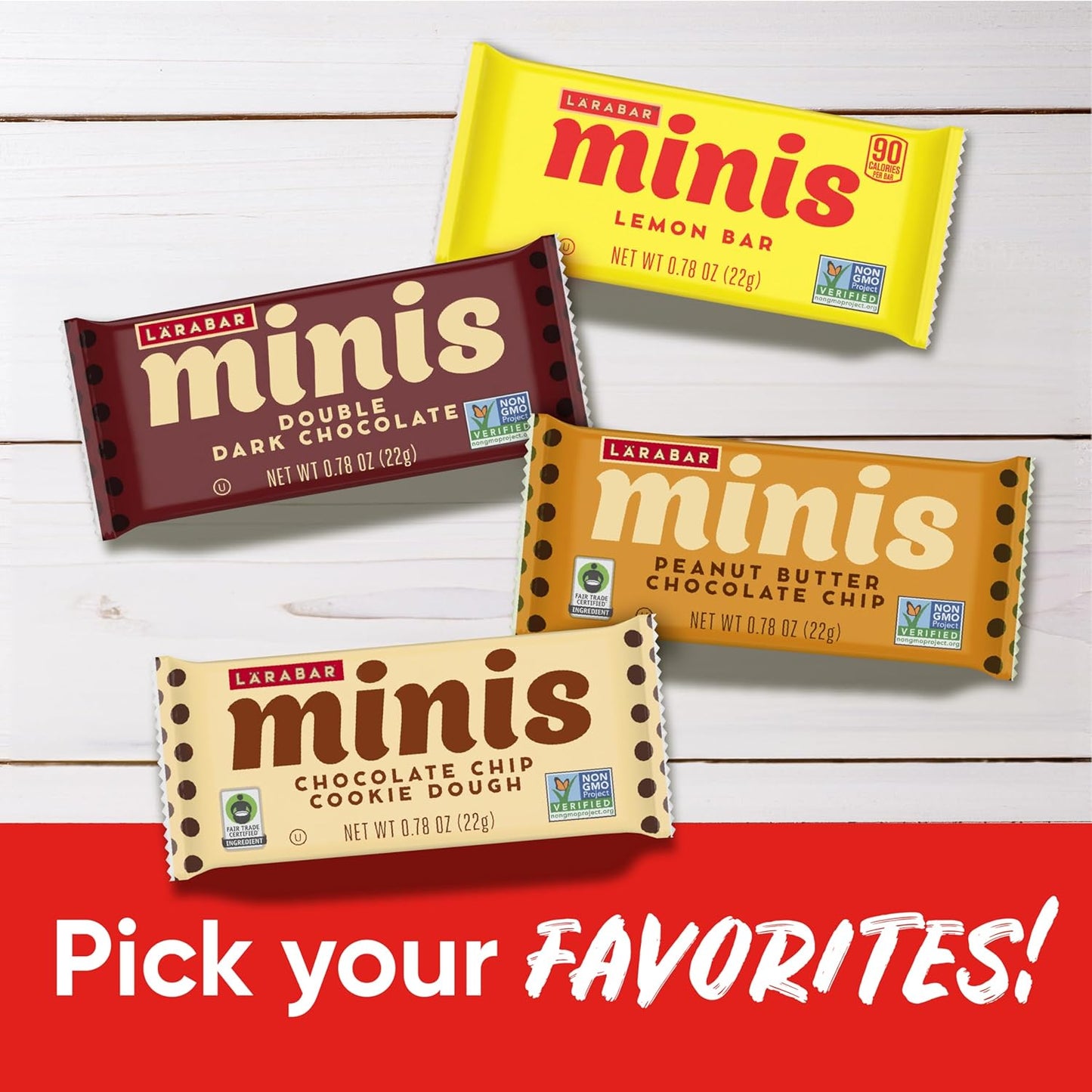 Larabar Minis Office Snack – 110 Calorie Afternoon Energy Boost for Desk Drawers, 30 Mini Bars