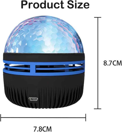 LUMENA Modern Round Aurora Projector – Ambient RGB Mood Lamp for Bedroom and Living Room Decor with Dual Patterns