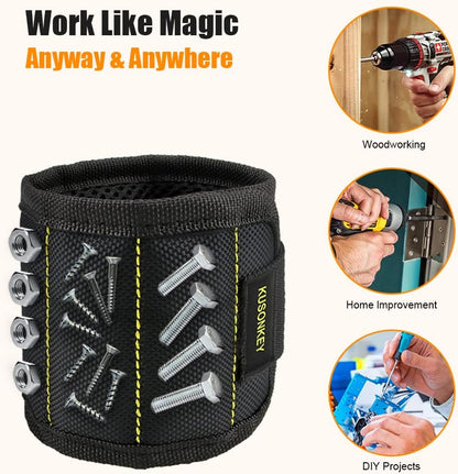large magnetic surface area for holding screws, nuts, bolts, nails, drill bits, washers, and small wrenches
