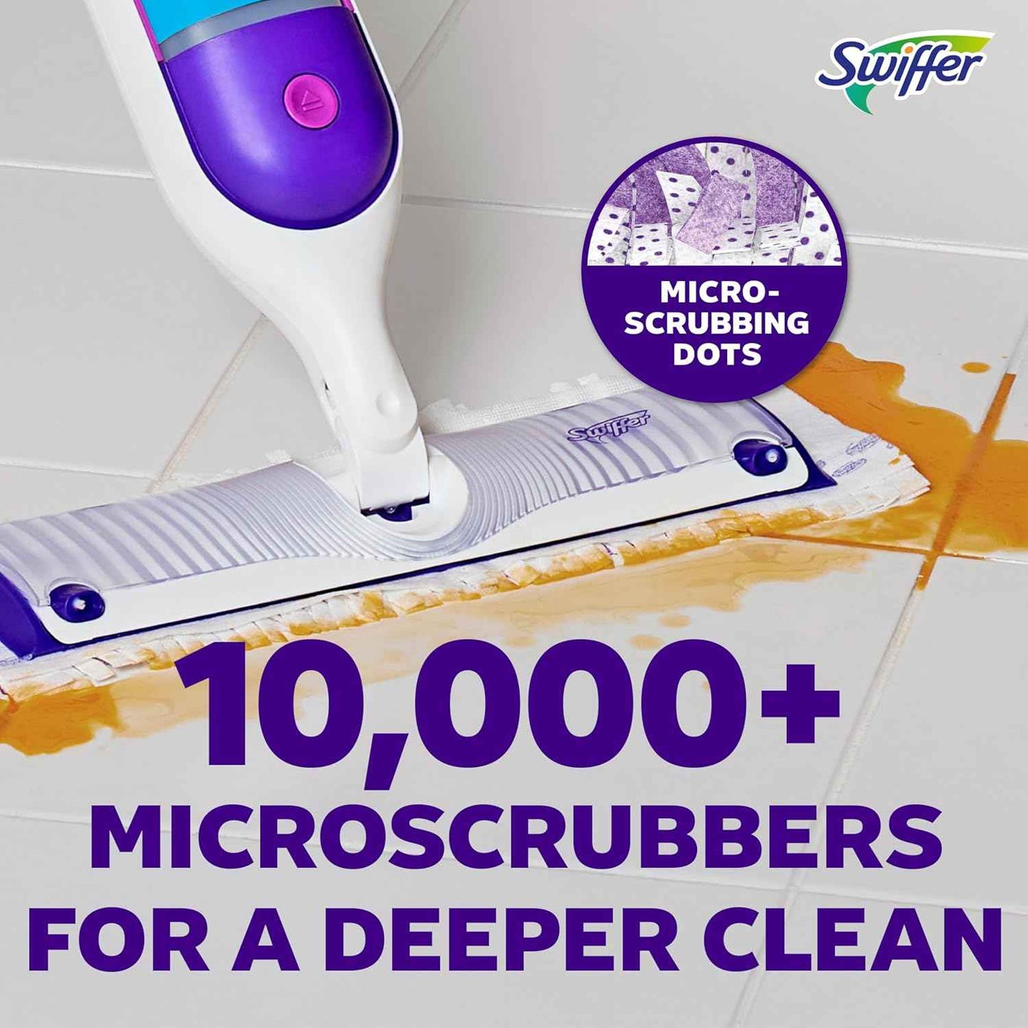 Swiffer PowerMop Multi-Surface Mop Kit for Living Room Aesthetic, Sleek Cordless Design with Fresh Scent